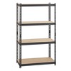 Lorell 2,300 lb Capacity Riveted Steel Shelving - 60" Height x 36" Width x 18" Depth - 30% Recycled - Black - Steel, Particleboard - 1 Each