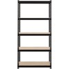 Lorell 2,300 lb Capacity Riveted Steel Shelving - 72" Height x 36" Width x 18" Depth - 30% Recycled - Black - Steel, Particleboard - 1 Each