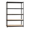 Lorell 2,300 lb Capacity Riveted Steel Shelving - 72" Height x 48" Width x 18" Depth - 30% Recycled - Black - Steel, Particleboard - 1 Each