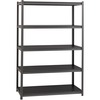 Lorell 3,200 lb Capacity Riveted Steel Shelving - 72" Height x 48" Width x 18" Depth - 30% Recycled - Black - Steel, Laminate - 1 Each