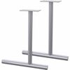 Lorell Training Table C-Leg Table Base with Glides - Metallic Silver C-leg Base - 1 / Set