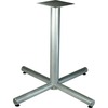 Lorell Hospitality Cafe-Height Table X-Leg Base - Metallic Silver X-shaped Base - 30" Height x 36" Width x 36" Depth - Assembly Required - 1 Each
