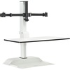 Safco Desktop Sit-Stand Desk Riser - Up to 27" Screen Support - 28 lb Load Capacity - 37.2" Height x 27.3" Width x 21.8" Depth - Desktop - Steel - Whi