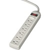 6 Outlet Power Strip with 90 Degree Outlets - 3-prong - 6 - 6 ft Cord - Platinum