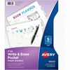 Avery&reg; Write & Erase Pocket Plastic Dividers - 5 x Divider(s) - 5 Write-on Tab(s) - 5 - 5 Tab(s)/Set - 9.3" Divider Width x 11.13" Divider Length 