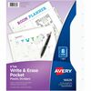 Avery&reg; Write & Erase Pocket Plastic Dividers - 8 x Divider(s) - 8 Write-on Tab(s) - 8 - 8 Tab(s)/Set - 9.3" Divider Width x 11.13" Divider Length 