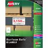 Avery&reg; Surface Safe ID Labels - 4" Width x 6" Length - Removable Adhesive - Rectangle - Laser, Inkjet - White - Film - 2 / Sheet - 50 Total Sheets