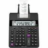 Casio HR-200RC Printing Calculator - Two-color Printing, Large Display, Dual Power - 12 Digits - 2.3" x 7.8" x 10.8" - Black - 1 Each