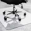 Glaciermat&reg; Heavy Duty Glass Chair Mat for Hard Floors & Carpets - 48" x 60" - Crystal Clear Rectangular Glass Chair Mat For Hard Floor and All Ca