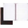Black n' Red Hardcover Business Notebook - 70 Sheets - Twin Wirebound - Ruled9.9" x 7" - Black/Red Cover - Bleed Resistant, Ink Resistant, Hard Cover,
