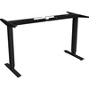 Lorell Quadro Workstation Sit-to-Stand 2-tier Base - Black Base - 47" Height - Assembly Required