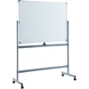 Lorell Magnetic Whiteboard Easel - 72" (6 ft) Width x 48" (4 ft) Height - White Surface - Rectangle - Floor Standing - 1 Each
