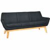 Lorell Quintessence Collection Sofa - 19.8" x 73.3"32.8" - Finish: Black