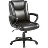 SOHO High-back Leather Chair - Black Bonded Leather Seat - Black Bonded Leather Back - High Back - 5-star Base - 1 Each