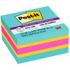 Post-it&reg; Super Sticky Notes Cube - 3" x 3" - Square - 360 Sheets per Pad - Aqua Splash, Sunnyside, Power Pink - Paper - Sticky, Recyclable - 1 / P