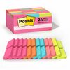 Post-it&reg; Notes Value Pack - 1.50" x 2" - Rectangle - 100 Sheets per Pad - Power Pink, Acid Lime, Aqua Splash, Vital Orange, Guava - Self-stick, Re