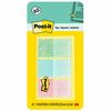 Post-it&reg; Printed Flags - 60 x Assorted Pastel - 1" x 1 3/4" - 30 Sheets per Pad - Green, Blue, Pink - Self-adhesive, Sticky, Removable, Writable -