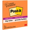 Post-it&reg; Super Sticky Big Note - 30 x Orange - 11" x 11" - Square - 30 Sheets per Pad - Orange - Sticky, Removable - 1 Each