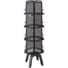 Safco Onyx Mesh Rotating Magazine Stand - 16 Pocket(s) - 58.6" Height x 18.3" Width x 18.3" DepthFloor - 28% Recycled - Black - Steel, Polyvinyl Chlor