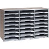 Storex Stackable Literature Sorter - 12000 x Sheet - 24 Compartment(s) - 9.50" x 12" - 20.5" Height x 14.1" Width31.4" Length - Gray - Plastic, Polyst