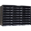 Storex Stackable Literature Sorter - 12000 x Sheet - 24 Compartment(s) - 9.50" x 12" - 20.5" Height x 14.1" Width31.4" Length - Black - Plastic, Polys