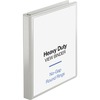 Business Source Heavy-duty View Binder - 1" Binder Capacity - Letter - 8 1/2" x 11" Sheet Size - 225 Sheet Capacity - Round Ring Fastener(s) - 2 Inter