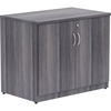 Lorell Essentials Series 2-Door Storage Cabinet - 36" x 22.5" x 29.5" - 2 Door(s) - Finish: Weathered Charcoal, Laminate