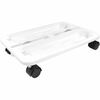 Deflecto Caddy Wheel Base - 16" Width x 11" Depth x 3.3" Height - White