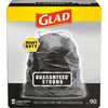 Glad Large Drawstring Trash Bags - Large Size - 30 gal Capacity - 30" Width x 32.99" Length - 1.05 mil (27 Micron) Thickness - Drawstring Closure - Bl