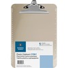 Business Source Spring Clip Plastic Clipboard - 8 1/2" x 11" - Spring Clip - Plastic - Smoke - 1 Each