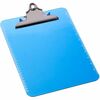 Business Source Spring Clip Plastic Clipboard - 8 1/2" x 11" - Spring Clip - Plastic - Blue - 12 / Box