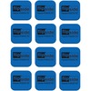 Flipside Magnetic Whiteboard Student Erasers - Blue - Square - EVA Foam - 2" Width x 2" Height x - 2" Length - 12 / Set - Magnetic