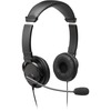 Kensington Hi-Fi Headphones with Mic - Stereo - Mini-phone (3.5mm) - Wired - Over-the-head - Binaural - Circumaural - 6 ft Cable - Noise Cancelling Mi