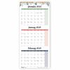Blueline 3-Month Colorful Wall Calendar - Professional - Julian Dates - Monthly - 14 Month - December 2024 - January 2026 - 3 Month Single Page Layout