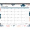 Blueline Passion Floral Desk Pad Calendar - Julian Dates - Monthly - 12 Month - January - December - 1 Month Single Page Layout - 22" x 17" Sheet Size