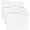 Smead SuperTab 1/3 Tab Cut Letter Recycled Top Tab File Folder - 8 1/2" x 11" - 3/4" Expansion - Assorted Position Tab Position - White - 10% Recycled