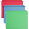 Smead FasTab Straight Tab Cut Letter Recycled Hanging Folder - 8 1/2" x 11" - Assorted Position Tab Position - Blue, Green, Red - 10% Recycled - 18 / 