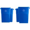 Genuine Joe 23 Gallon Recycling Container - 23 gal Capacity - Rectangular - 30" Height x 22.5" Width x 11" Depth - Blue, White - 4 / Carton
