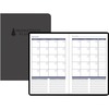 House of Doolittle Non-dated Productivity Planner - Monthly, Weekly - 12 Month - 1 Month, 1 Day, 1 Week Double Page Layout - Blue Sheet - Gray - Suede