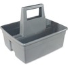 Impact Maids' Basket - 2 Compartment(s) - 10.1" Height x 11.1" Width12.9" Length - Handle, Heavy Duty - Gray - Plastic - 6 / Carton