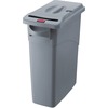 Rubbermaid Commercial Slim Jim Confidential Document Containers w/Lids - External Dimensions: 10.6" Width x 20.1" Depth x 30" Height - 23 gal - Lid Lo