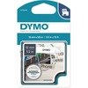 Dymo D1 Flexible Nylontape 12mm - 15/32" Width - Permanent Adhesive - Arched Rectangle - Black, White - Nylon - Self-adhesive, Flexible