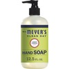 Mrs. Meyer's Hand Soap - Lemon Verbena ScentFor - 12.5 fl oz (369.7 mL) - Dirt Remover, Grime Remover - Hand - Moisturizing - Multicolor - Non-drying,