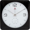 Alba Wall Clock - Analog - White Main Dial - Black/Plastic Case - Modern Style
