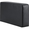 Lorell Contemporary Sofa Seat Cushioned Armrest - Black - Polyurethane - 1 Each