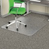 Deflecto EconoMat Chair Mat - Commercial, Carpet - 48" Length x 36" Width x 0.100" Thickness - Lip Size 10" Length x 19" Width - Clear - 1Each