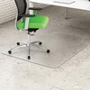 Deflecto Earth Source Hard Floor Chair Mat - Hard Floor - 48" Length x 36" Width x 0.100" Thickness - Lip Size 10" Length x 19" Width - Clear - 1Each