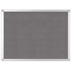 Bi-silque Ayda Fabric 24"W Bulletin Board - Gray Fabric Surface - Robust, Tackable, Sleek Style - 1 Each - 0.5" x 24"