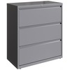 Lorell Fortress Series Lateral File - 36" x 18.6" x 40.3" - 3 x Drawer(s) for File - Letter, Legal, A4 - Hanging Rail, Magnetic Label Holder, Locking 