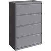 Lorell Fortress Series Lateral File - 36" x 18.6" x 52.5" - 4 x Drawer(s) for File - Letter, Legal, A4 - Lateral - Hanging Rail, Magnetic Label Holder